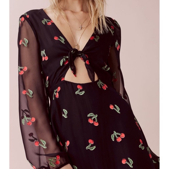 🍒NWT🍒 FL&L CHERRY PRINT DRESS - Picture 5 of 12